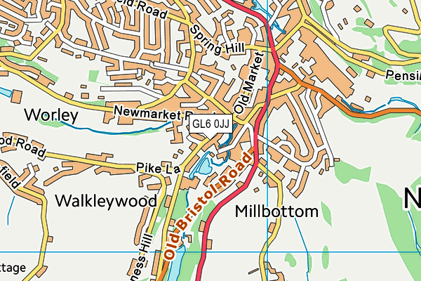 GL6 0JJ map - OS VectorMap District (Ordnance Survey)