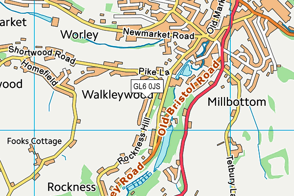 GL6 0JS map - OS VectorMap District (Ordnance Survey)