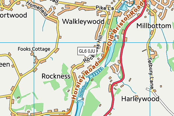 GL6 0JU map - OS VectorMap District (Ordnance Survey)