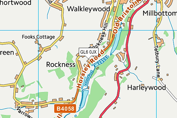 GL6 0JX map - OS VectorMap District (Ordnance Survey)