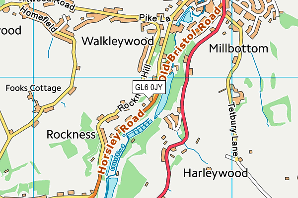 GL6 0JY map - OS VectorMap District (Ordnance Survey)