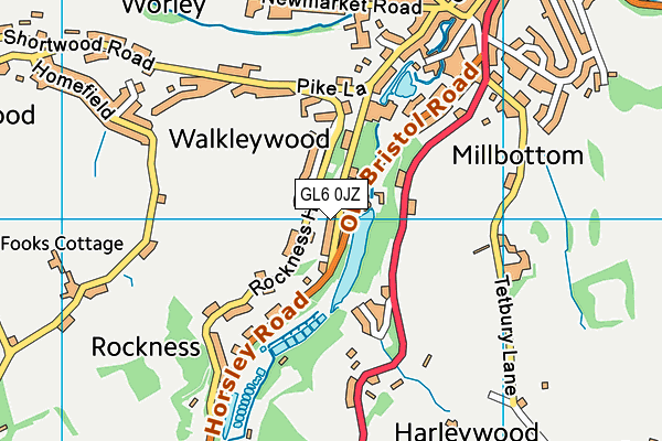 GL6 0JZ map - OS VectorMap District (Ordnance Survey)