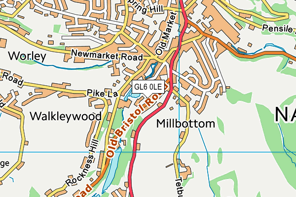 GL6 0LE map - OS VectorMap District (Ordnance Survey)