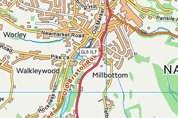 GL6 0LF map - OS VectorMap District (Ordnance Survey)