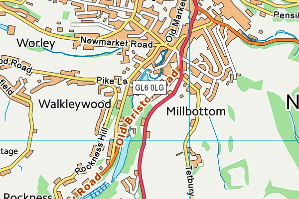 GL6 0LG map - OS VectorMap District (Ordnance Survey)