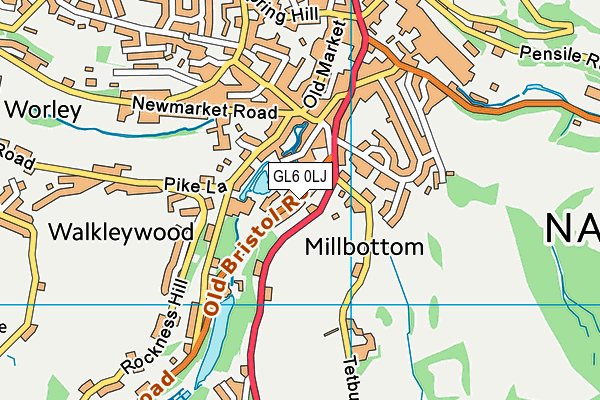 GL6 0LJ map - OS VectorMap District (Ordnance Survey)