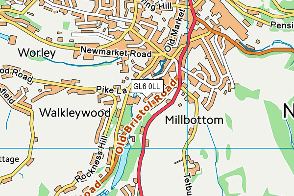 GL6 0LL map - OS VectorMap District (Ordnance Survey)