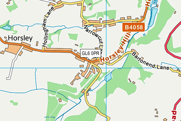 GL6 0PR map - OS VectorMap District (Ordnance Survey)