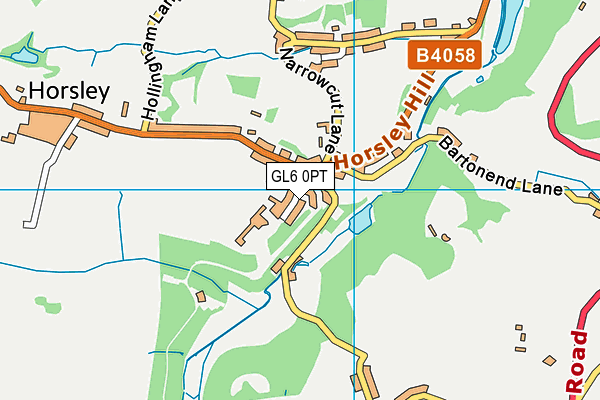 Horsley Playing Field map (GL6 0PT) - OS VectorMap District (Ordnance Survey)