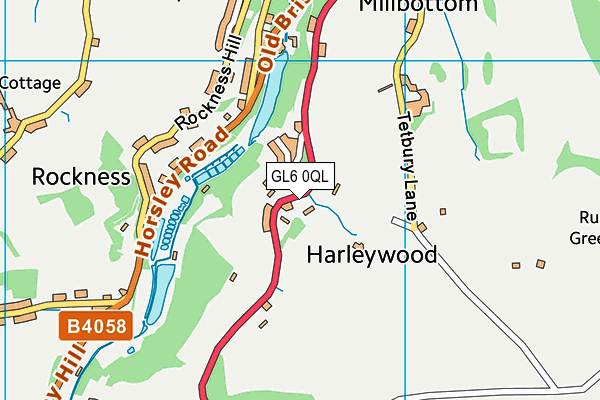 GL6 0QL map - OS VectorMap District (Ordnance Survey)