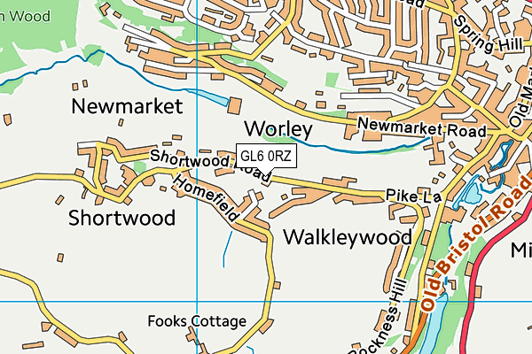 GL6 0RZ map - OS VectorMap District (Ordnance Survey)