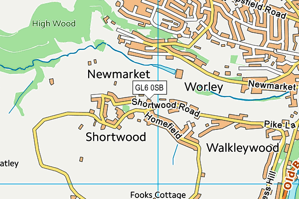 GL6 0SB map - OS VectorMap District (Ordnance Survey)