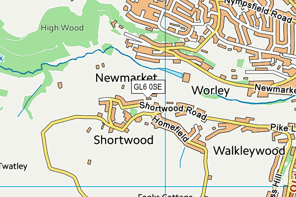 GL6 0SE map - OS VectorMap District (Ordnance Survey)