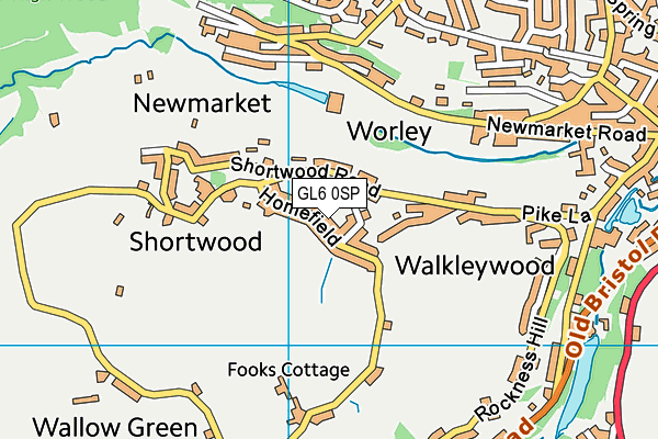 GL6 0SP map - OS VectorMap District (Ordnance Survey)