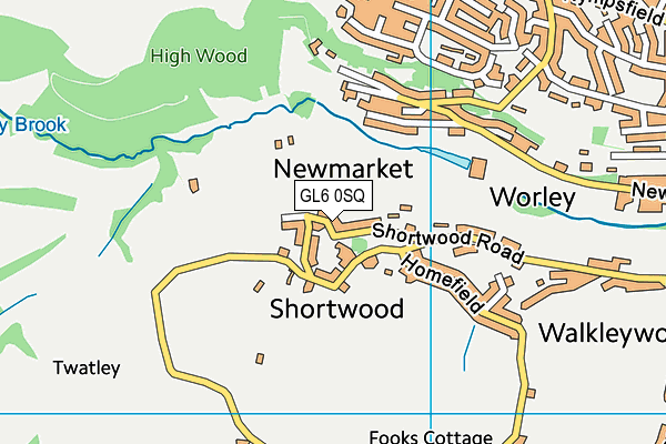 GL6 0SQ map - OS VectorMap District (Ordnance Survey)