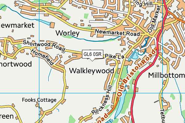 GL6 0SR map - OS VectorMap District (Ordnance Survey)