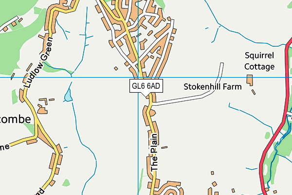 GL6 6AD map - OS VectorMap District (Ordnance Survey)