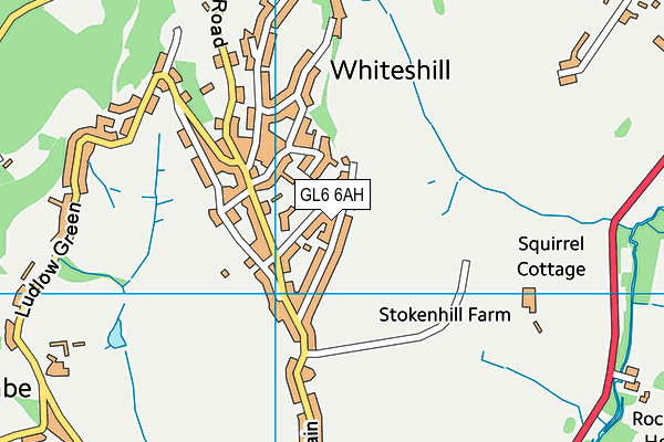 GL6 6AH map - OS VectorMap District (Ordnance Survey)