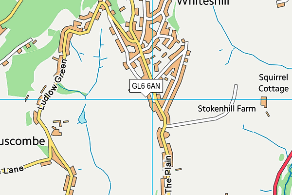 GL6 6AN map - OS VectorMap District (Ordnance Survey)