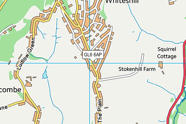 GL6 6AP map - OS VectorMap District (Ordnance Survey)