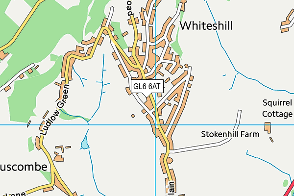 Whiteshill Primary School map (GL6 6AT) - OS VectorMap District (Ordnance Survey)