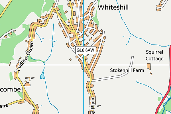 GL6 6AW map - OS VectorMap District (Ordnance Survey)