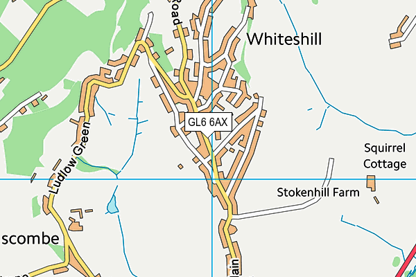 GL6 6AX map - OS VectorMap District (Ordnance Survey)