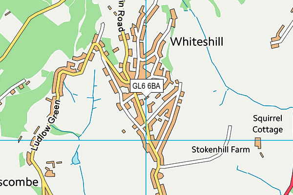 GL6 6BA map - OS VectorMap District (Ordnance Survey)