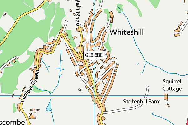 GL6 6BE map - OS VectorMap District (Ordnance Survey)