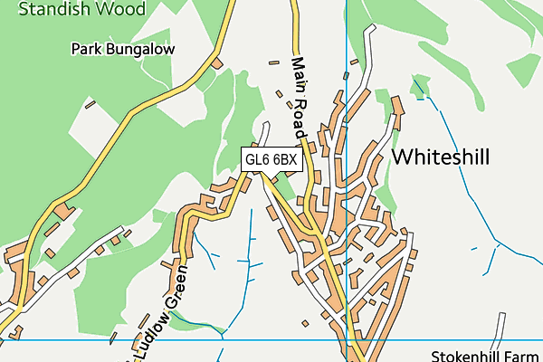 GL6 6BX map - OS VectorMap District (Ordnance Survey)