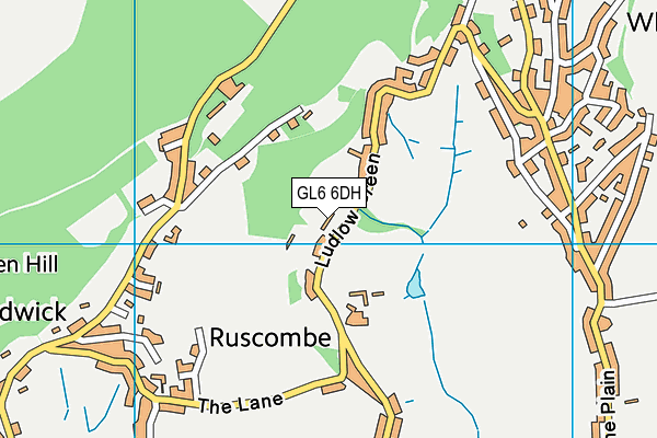 GL6 6DH map - OS VectorMap District (Ordnance Survey)