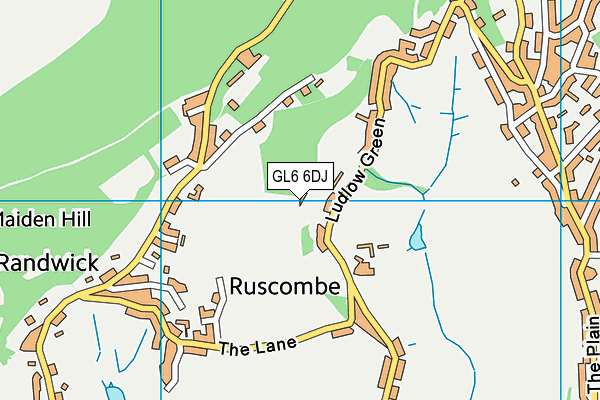 GL6 6DJ map - OS VectorMap District (Ordnance Survey)