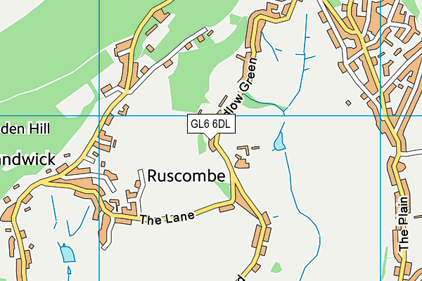 GL6 6DL map - OS VectorMap District (Ordnance Survey)