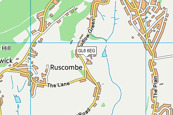 GL6 6EG map - OS VectorMap District (Ordnance Survey)