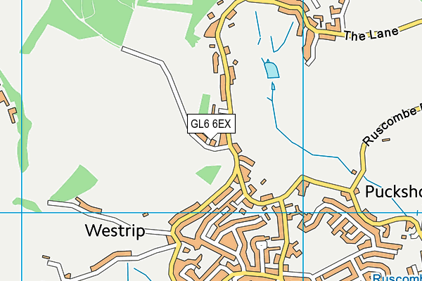 GL6 6EX map - OS VectorMap District (Ordnance Survey)