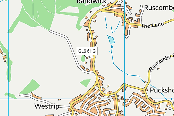 GL6 6HG map - OS VectorMap District (Ordnance Survey)