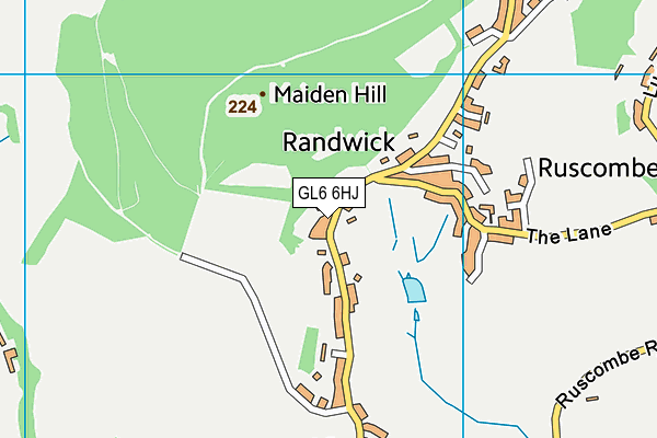 GL6 6HJ map - OS VectorMap District (Ordnance Survey)