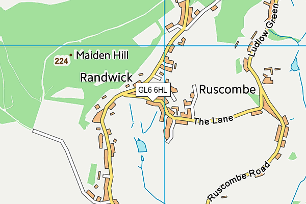 Randwick Church of England Primary School map (GL6 6HL) - OS VectorMap District (Ordnance Survey)