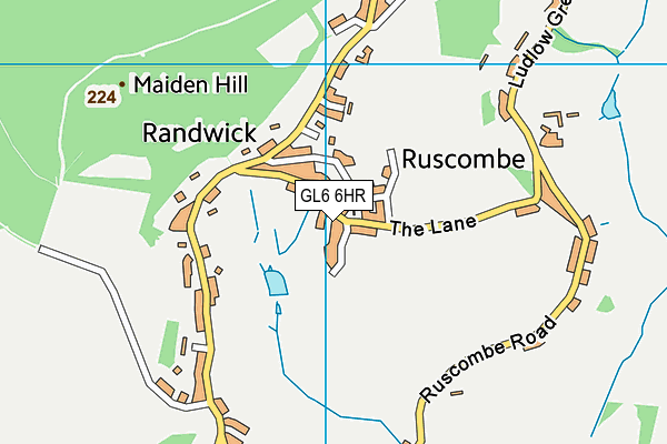 GL6 6HR map - OS VectorMap District (Ordnance Survey)