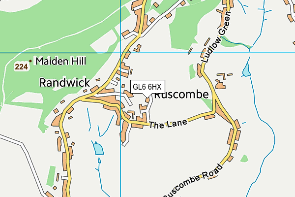 GL6 6HX map - OS VectorMap District (Ordnance Survey)