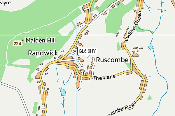 GL6 6HY map - OS VectorMap District (Ordnance Survey)