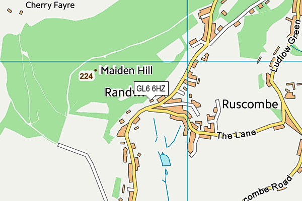 GL6 6HZ map - OS VectorMap District (Ordnance Survey)