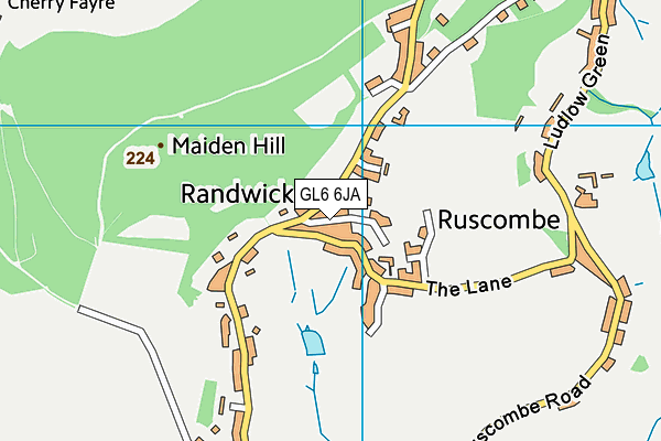 GL6 6JA map - OS VectorMap District (Ordnance Survey)