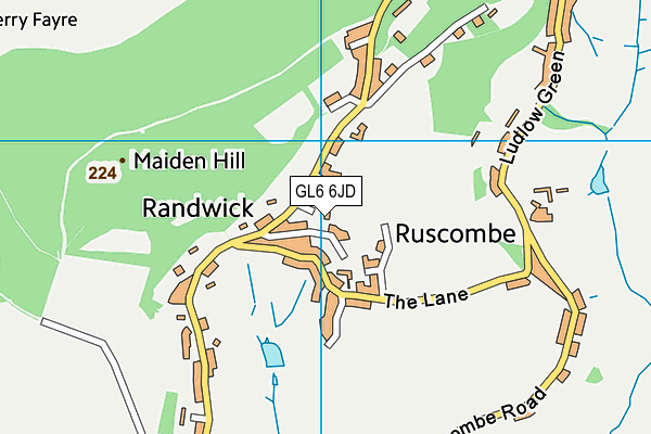 GL6 6JD map - OS VectorMap District (Ordnance Survey)