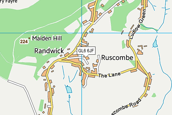 GL6 6JF map - OS VectorMap District (Ordnance Survey)