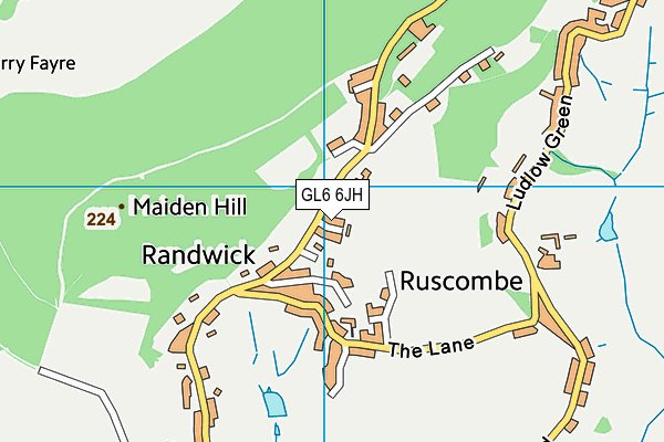 GL6 6JH map - OS VectorMap District (Ordnance Survey)