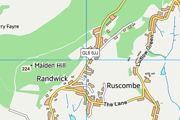 GL6 6JJ map - OS VectorMap District (Ordnance Survey)