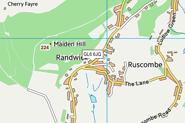 GL6 6JQ map - OS VectorMap District (Ordnance Survey)