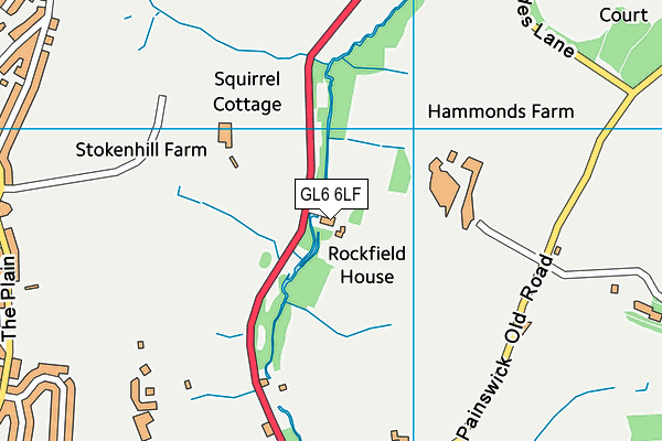 GL6 6LF map - OS VectorMap District (Ordnance Survey)