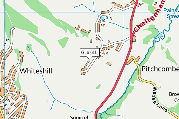 GL6 6LL map - OS VectorMap District (Ordnance Survey)